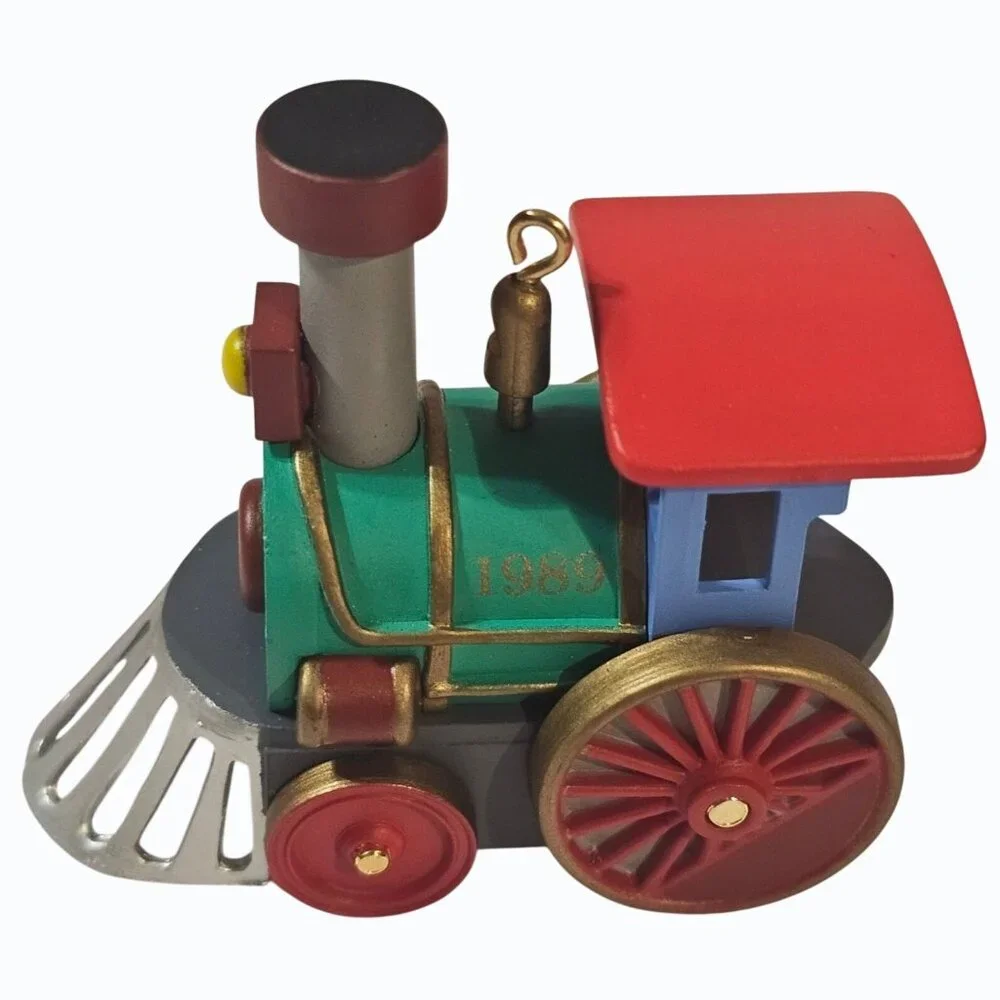 The Ornament Express 3 Handcrafted Hallmark Ornaments 1989 Train Ornaments w Box